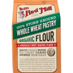 bob’s red mill organic pastry flour whole wheat 5 lb, 80 ounce